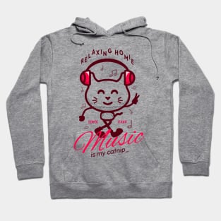 cute cat music is my catnip Hoodie